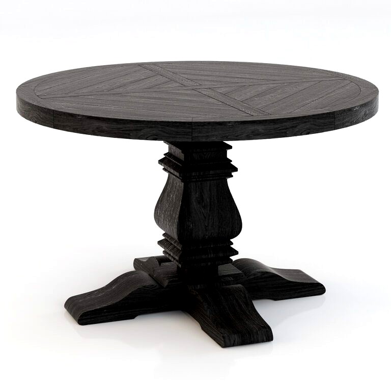 Restoration Hardware Pedestal Salvaged Round Table (22282)