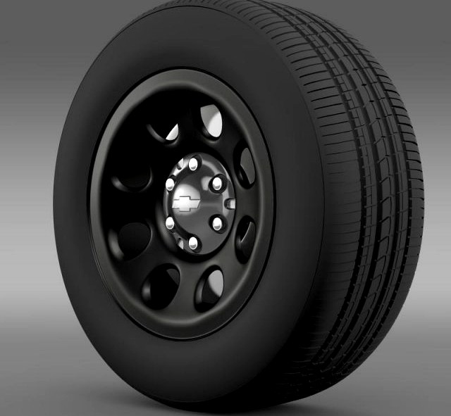 Chevrolet Tahoe Police wheel 3D Model