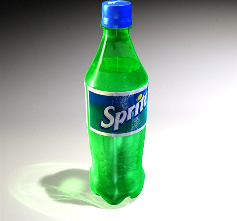 Sprite Bottle 3D Model