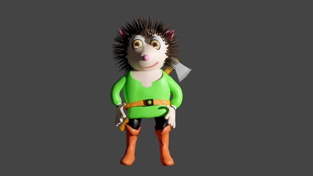 Cartoon hedgehog