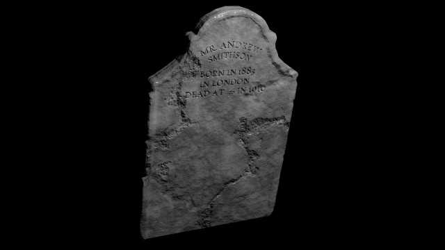 Tombstone with inscription