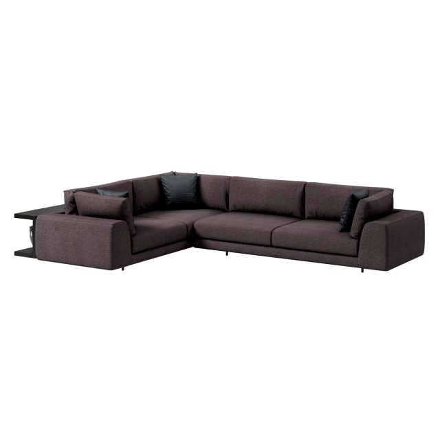 Argo Italian large corner sofa by MisuraEmme with side table