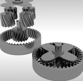 Animated planetary gears 3D Model