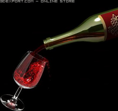 Pouring wine 3D Model