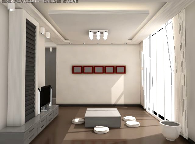 Japan living room 3D Model