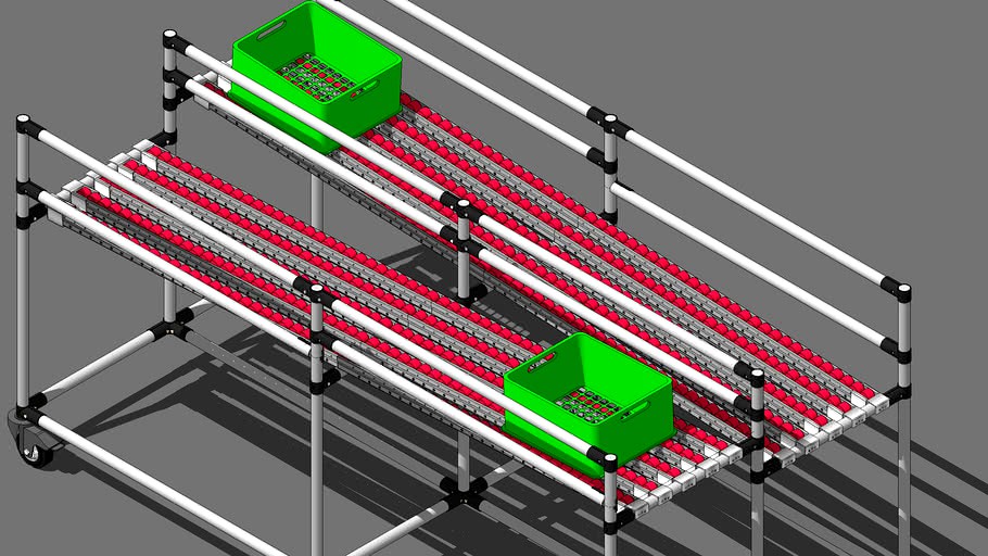 Flow Rack Placon Flow Rack - Placon Roller Conveyor 3d model