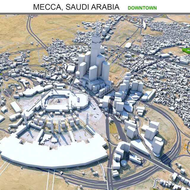 Mecca city Downtown Saudi Arabia 10km