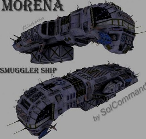 Morena Smuggler Ship 3D Model