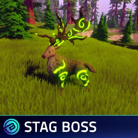 Stylized Stag Boss - RPG Forest Animal
