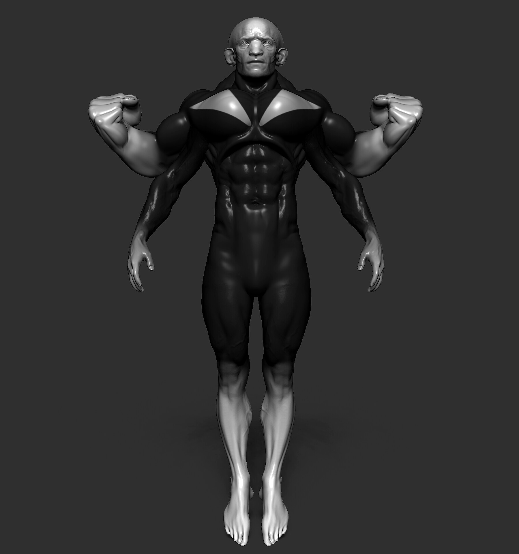 4 arms man concept