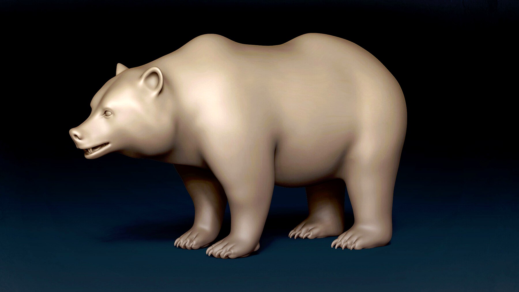 Brown Bear Basemesh 3D model