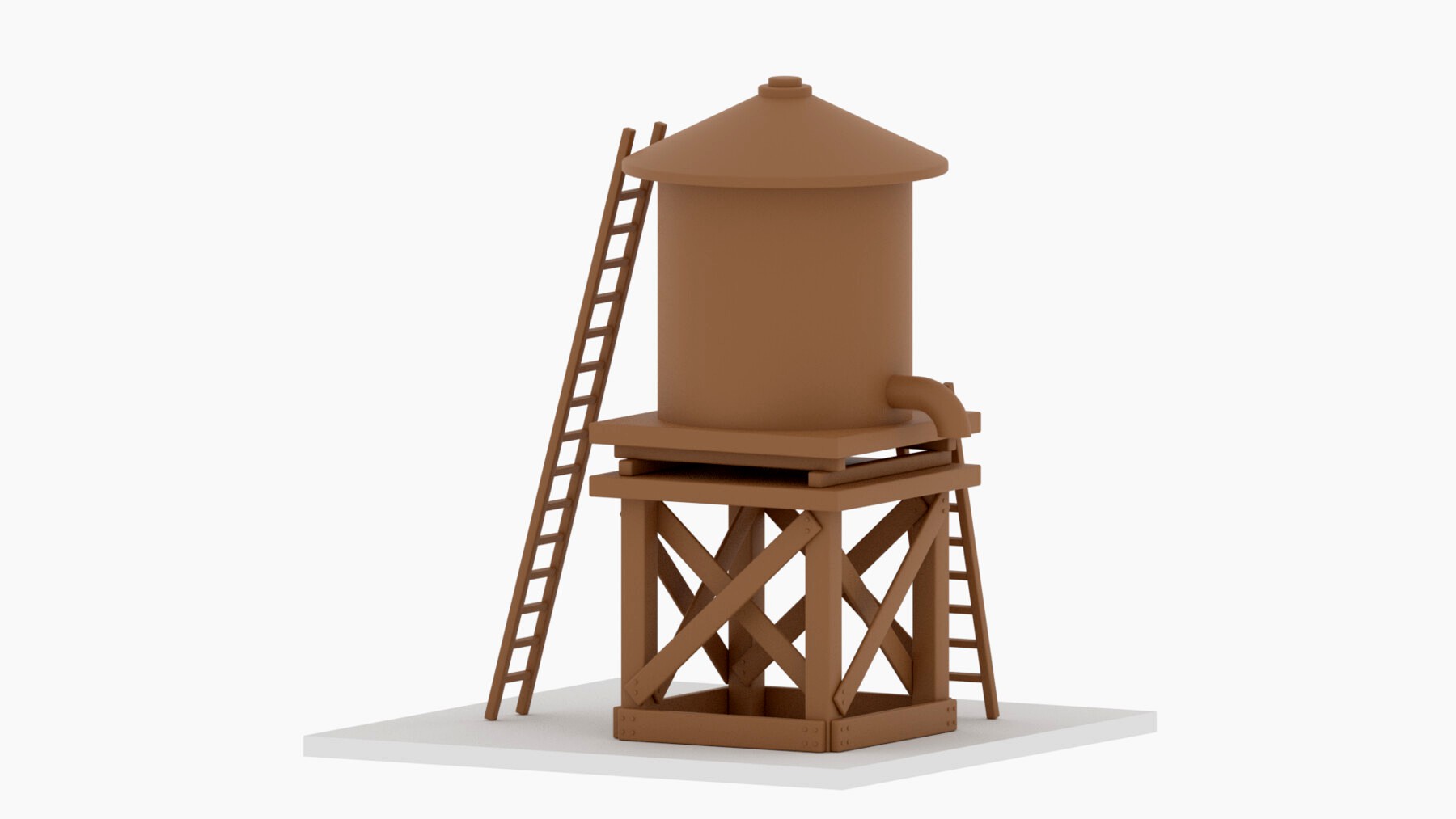 Farm Wooden Water Tower