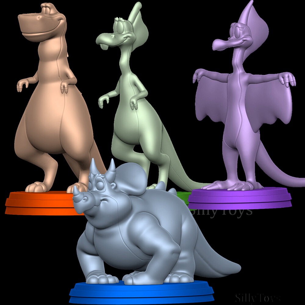 Rex, Elsa, Woog, Dweeb - We're Back! A Dinosaur's Story 3D print models