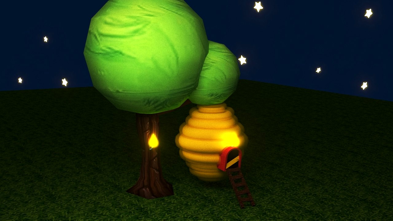 Lowpoly Bee House (untextured)