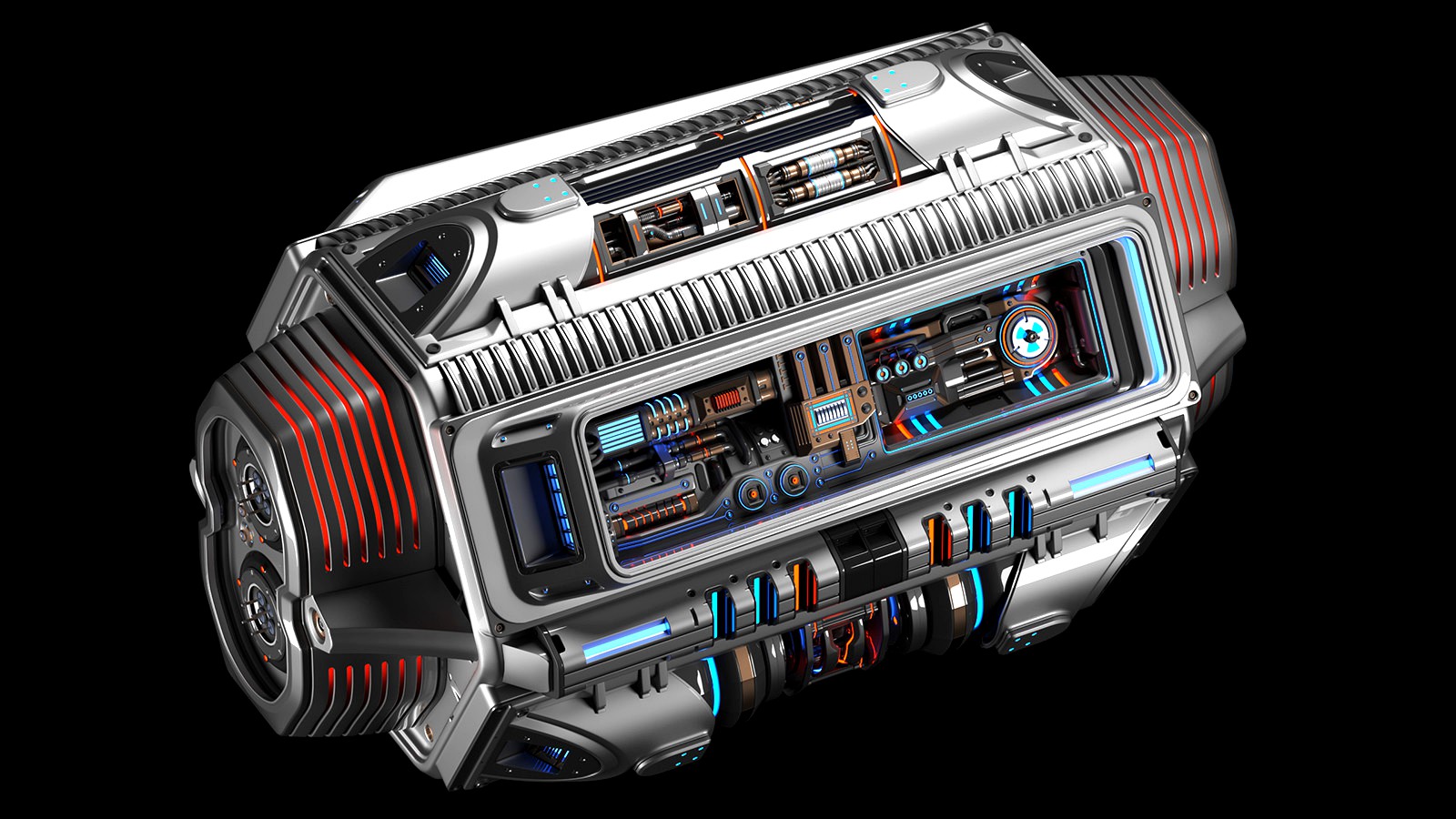 Sci Fi Mega Engine KITBASH 3D model