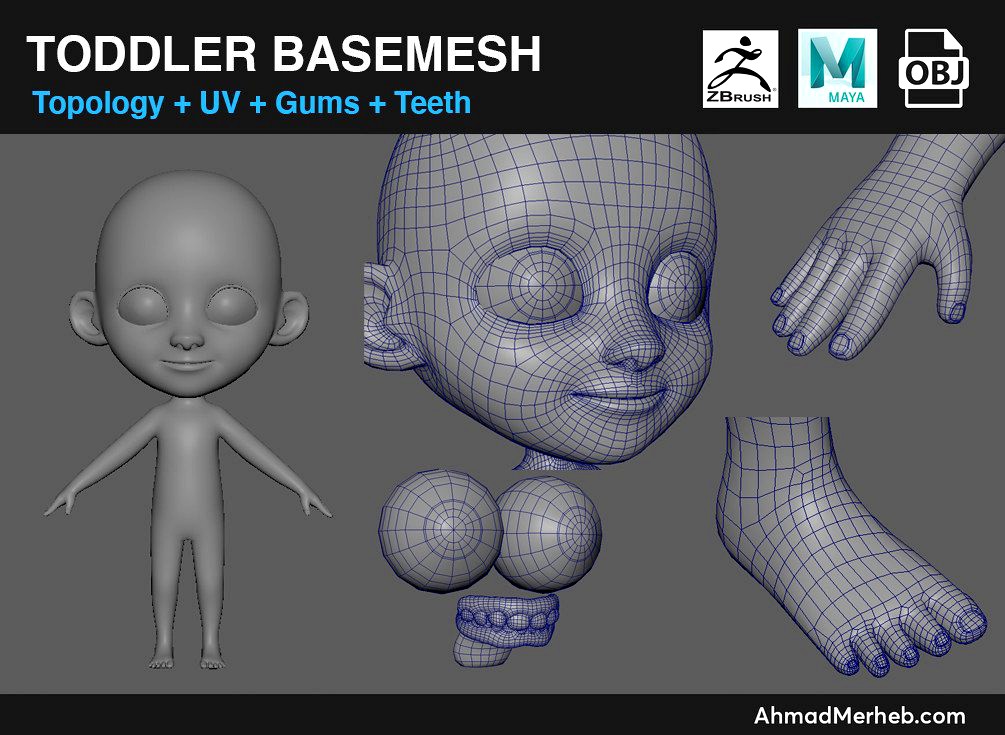 Toddler Kid Base Mesh