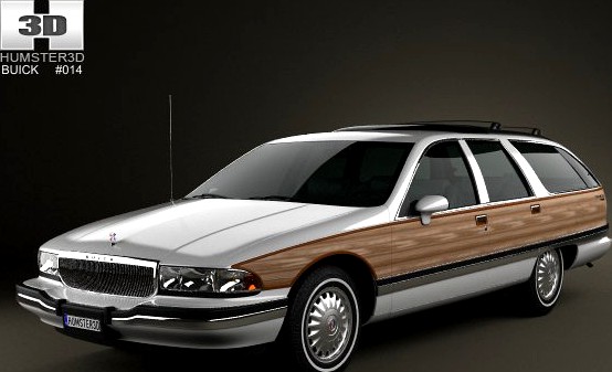 Buick Roadmaster wagon 1991 3D Model