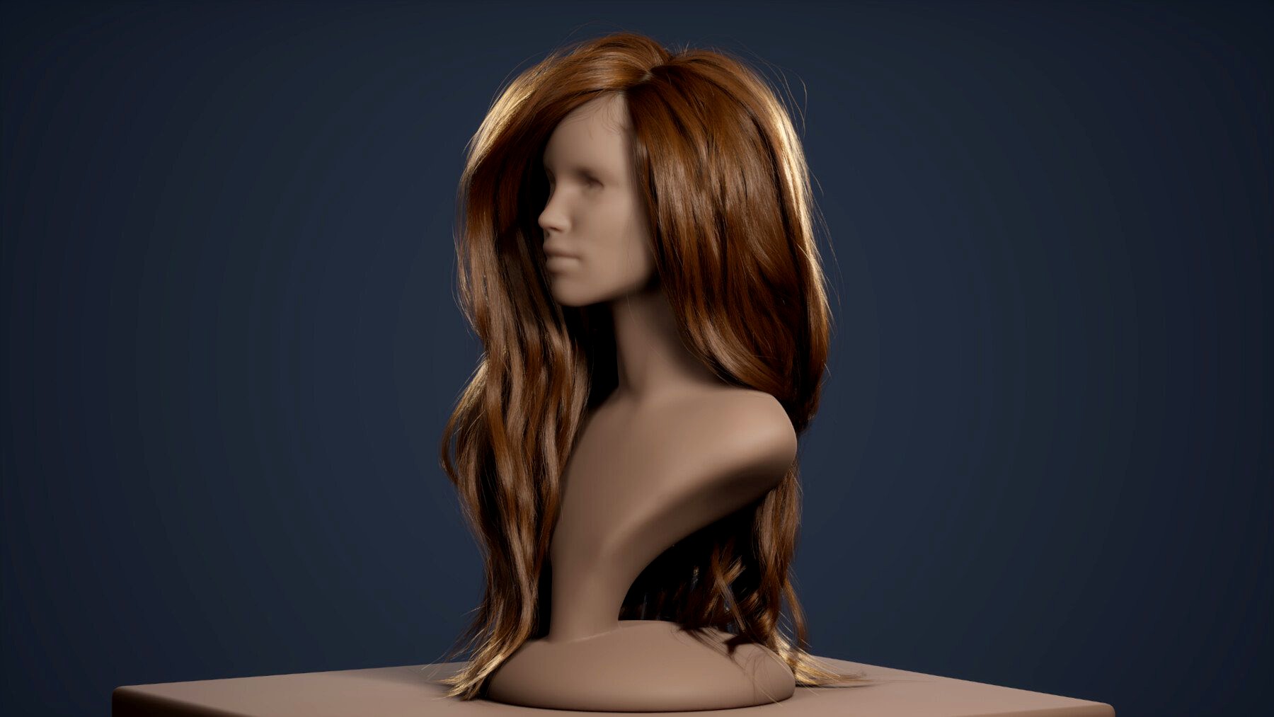 Manequinn with hair for UE4 groom plugin(alembic hair)