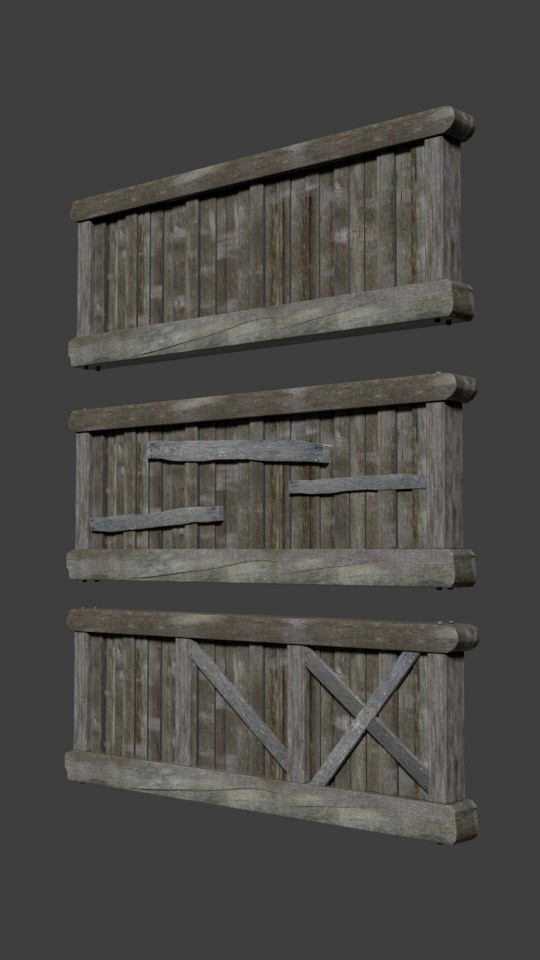 Various materials walls