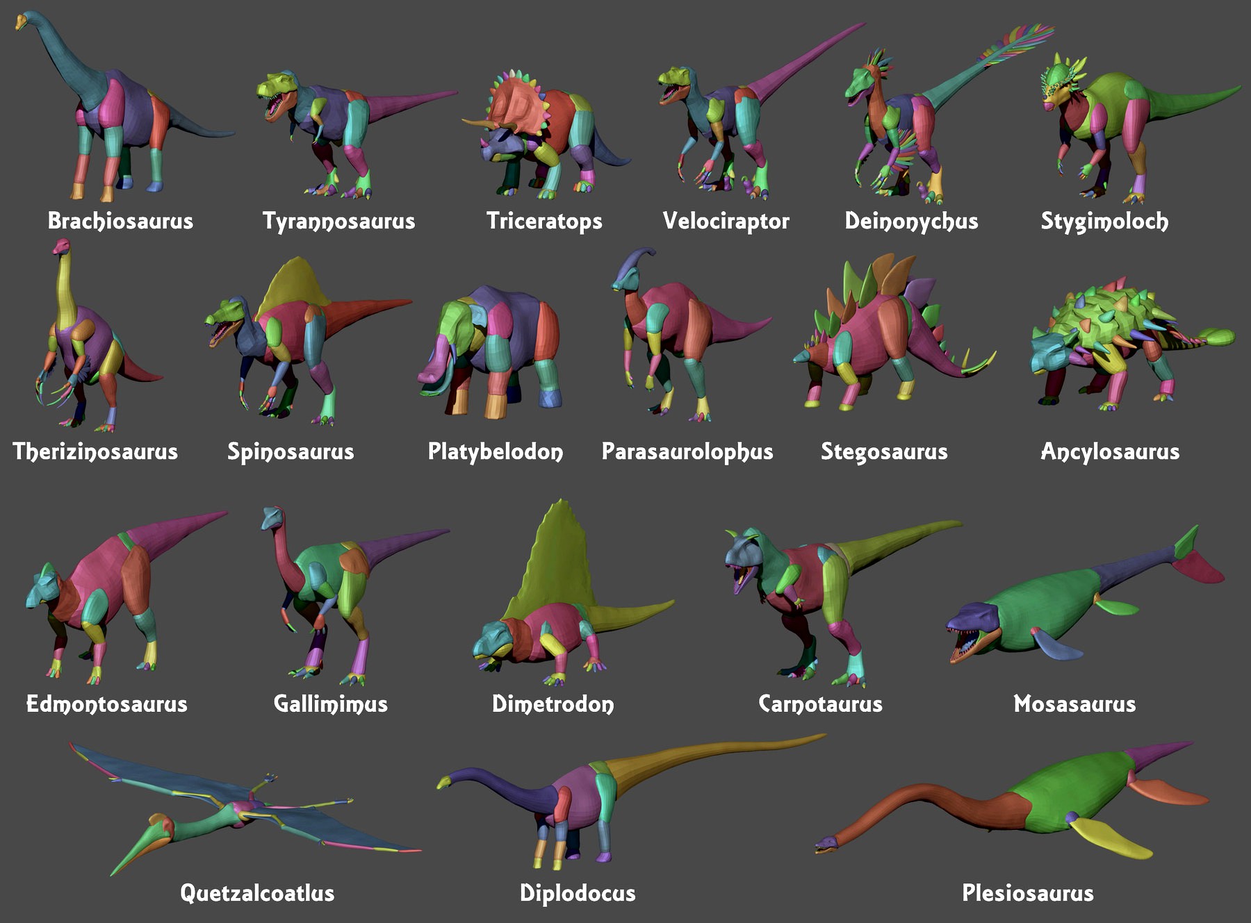 3D Animal Basemesh - Prehistoric Pack