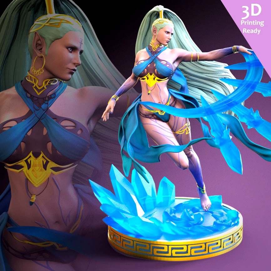 Shiva FF7 Remake 3D printing ready fanart