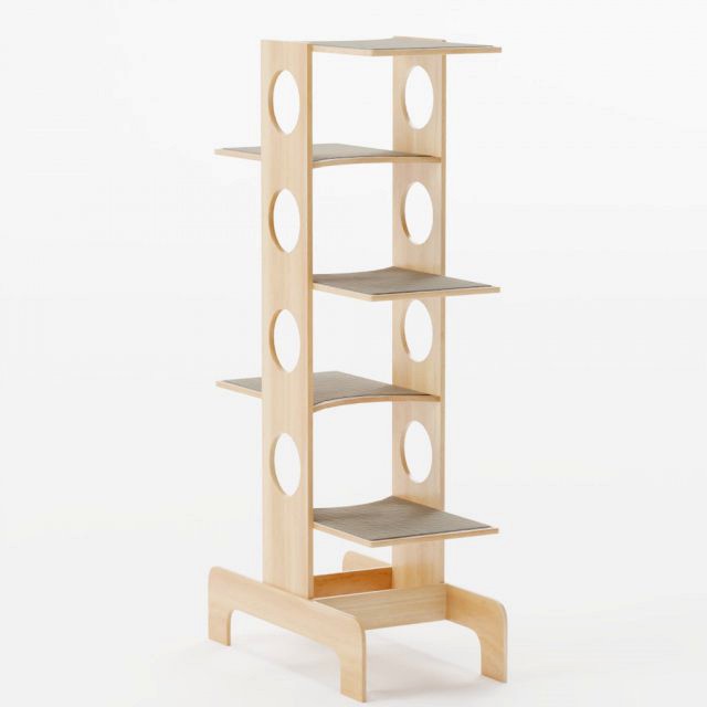 Wooden cat towers