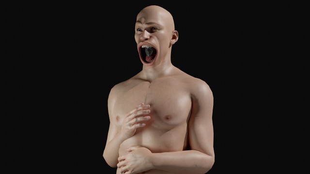Scared man