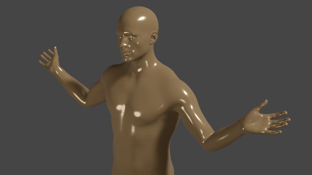 Mannequin standing arms out