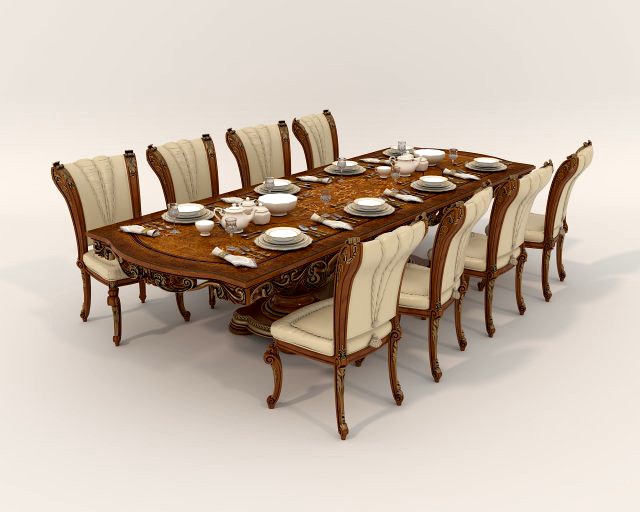 Classic Dining Table and Chairs 17