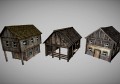 Medieval buildings pack 3D Model