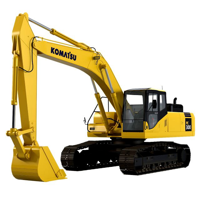Komatsu Pc300 Hydraulic Excavator 3d model