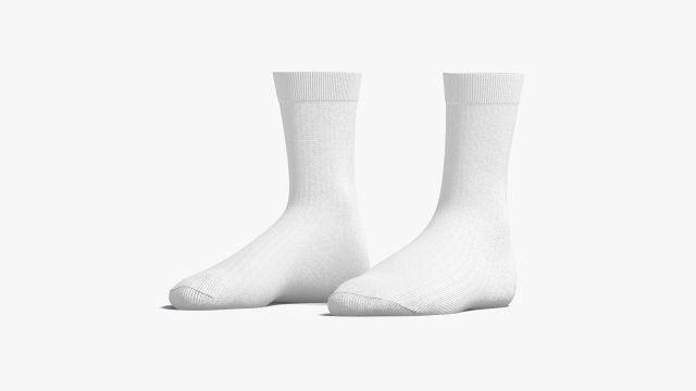 White Long Socks - fabric sox pair