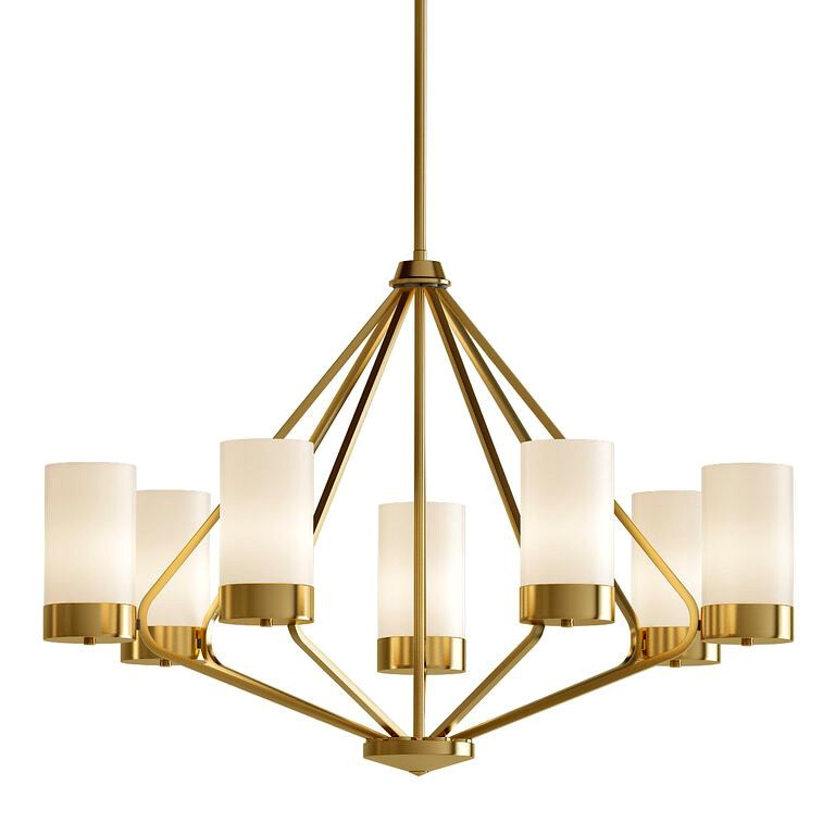 Chandelier Elevate Collection 7-light with Etched Glass Shade (110647)