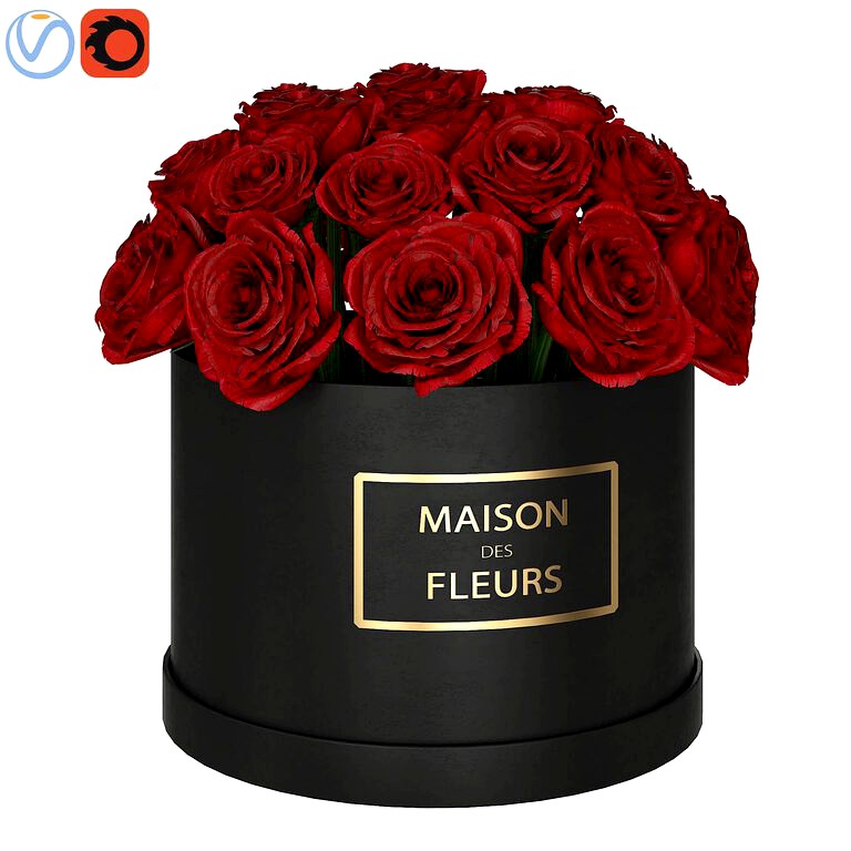 Red roses in a box (47080)