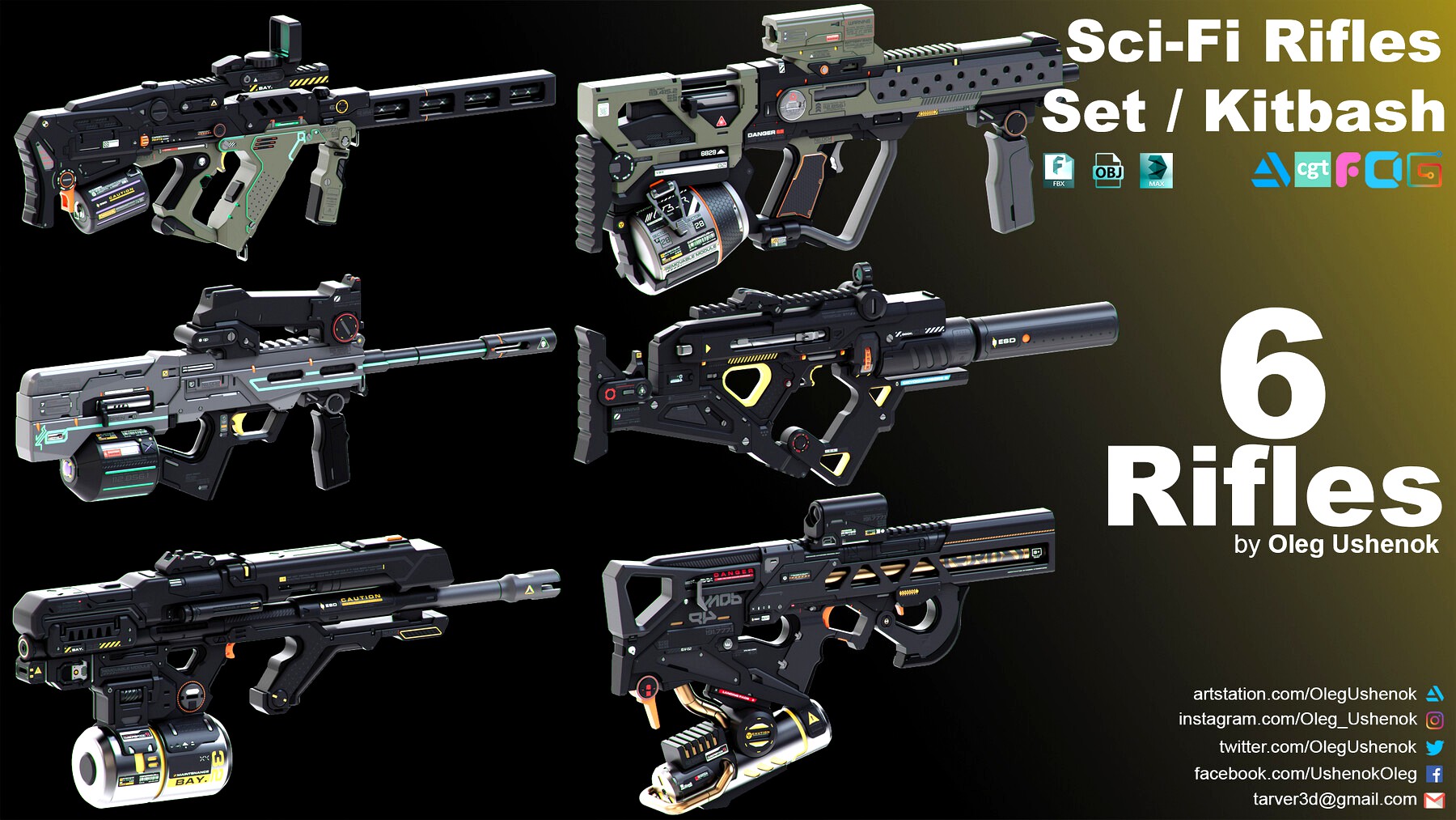 Sci-Fi Rifles Set / Kitbash