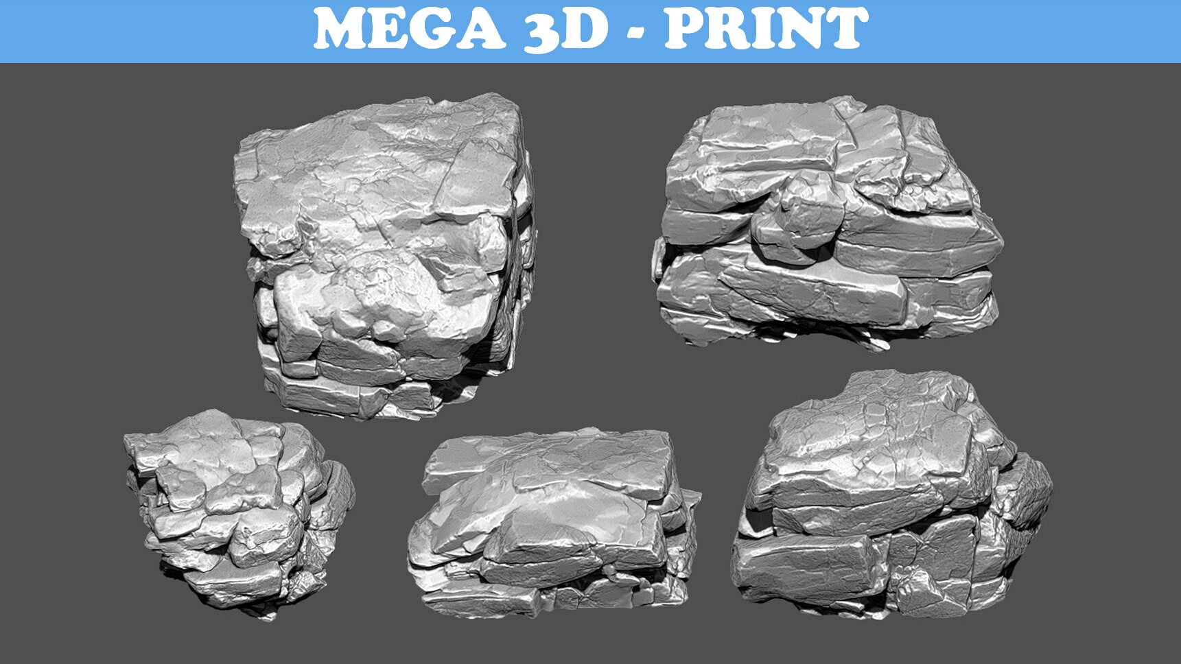 Rock 3D Model Pack B 3D print model