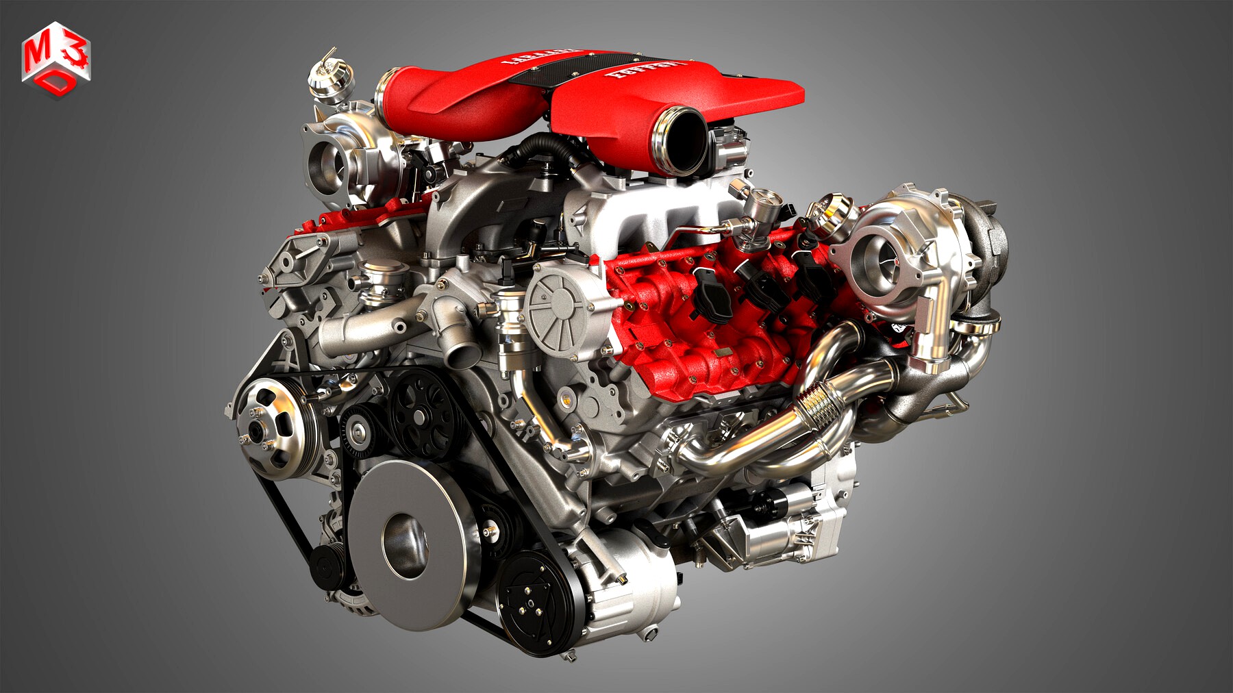 F8 Tributo Engine - V8 Twin Turbo Engine