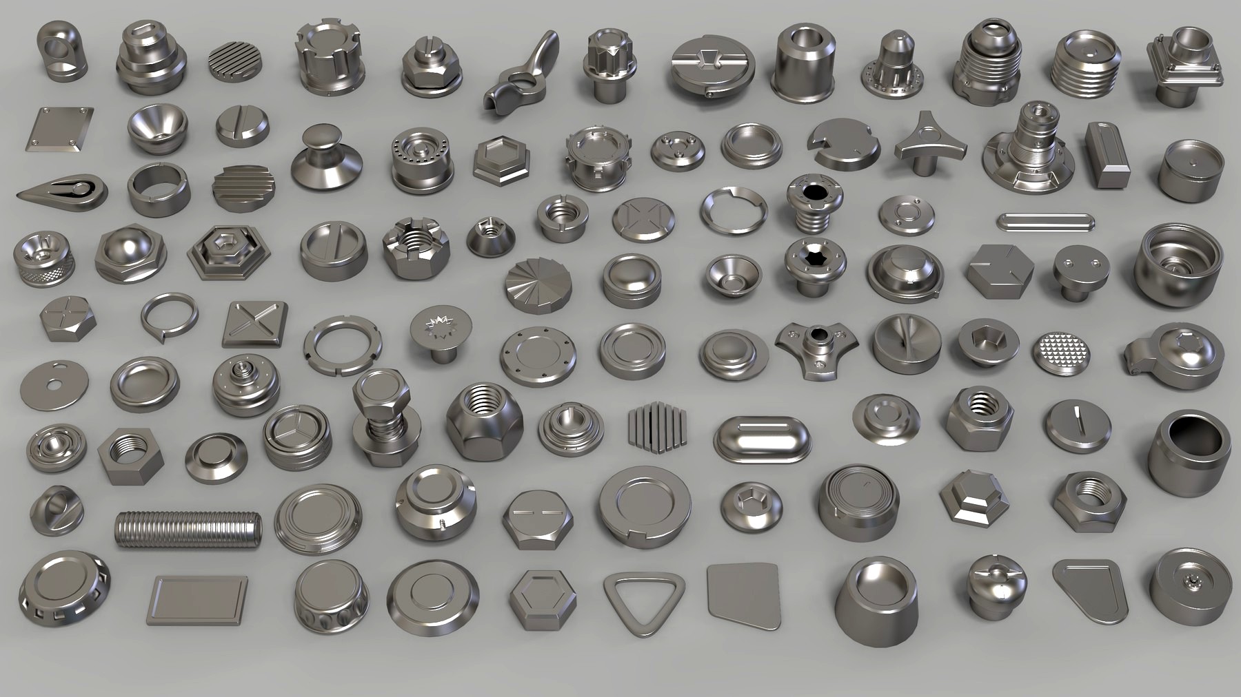 Bolts and Knobs-part-1-100 pieces