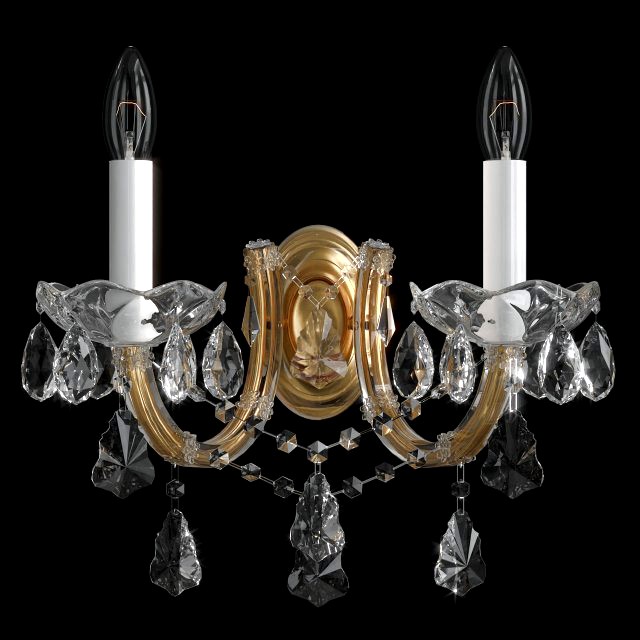 Light chandelier for interior of a house drawn in 3d