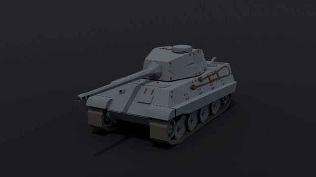 Cartoon Polygonal Panzer VI Tiger II