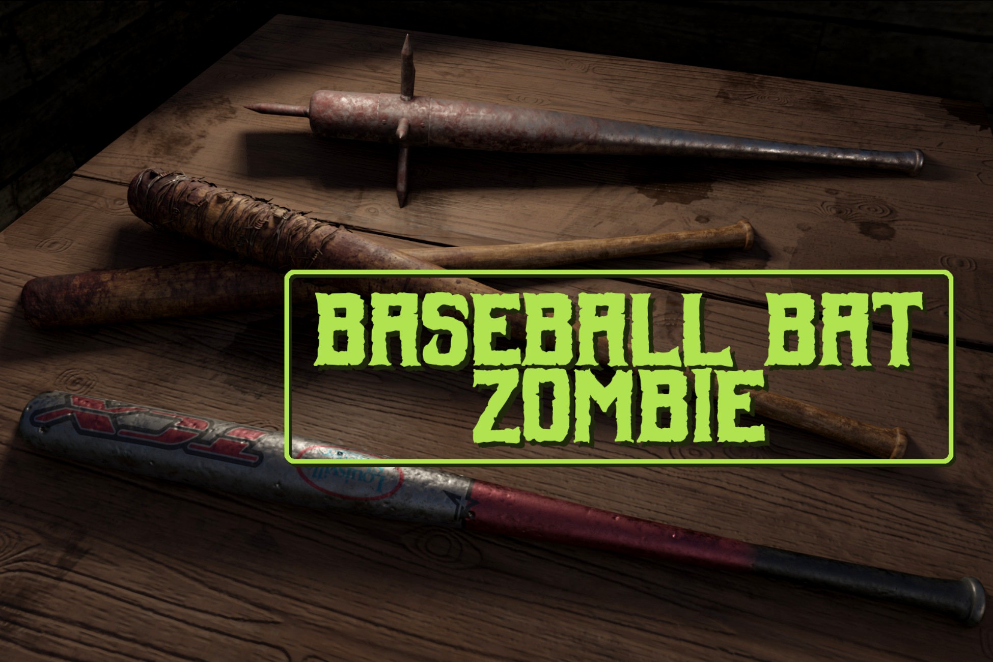 Baseball Bat Zombie 3d model