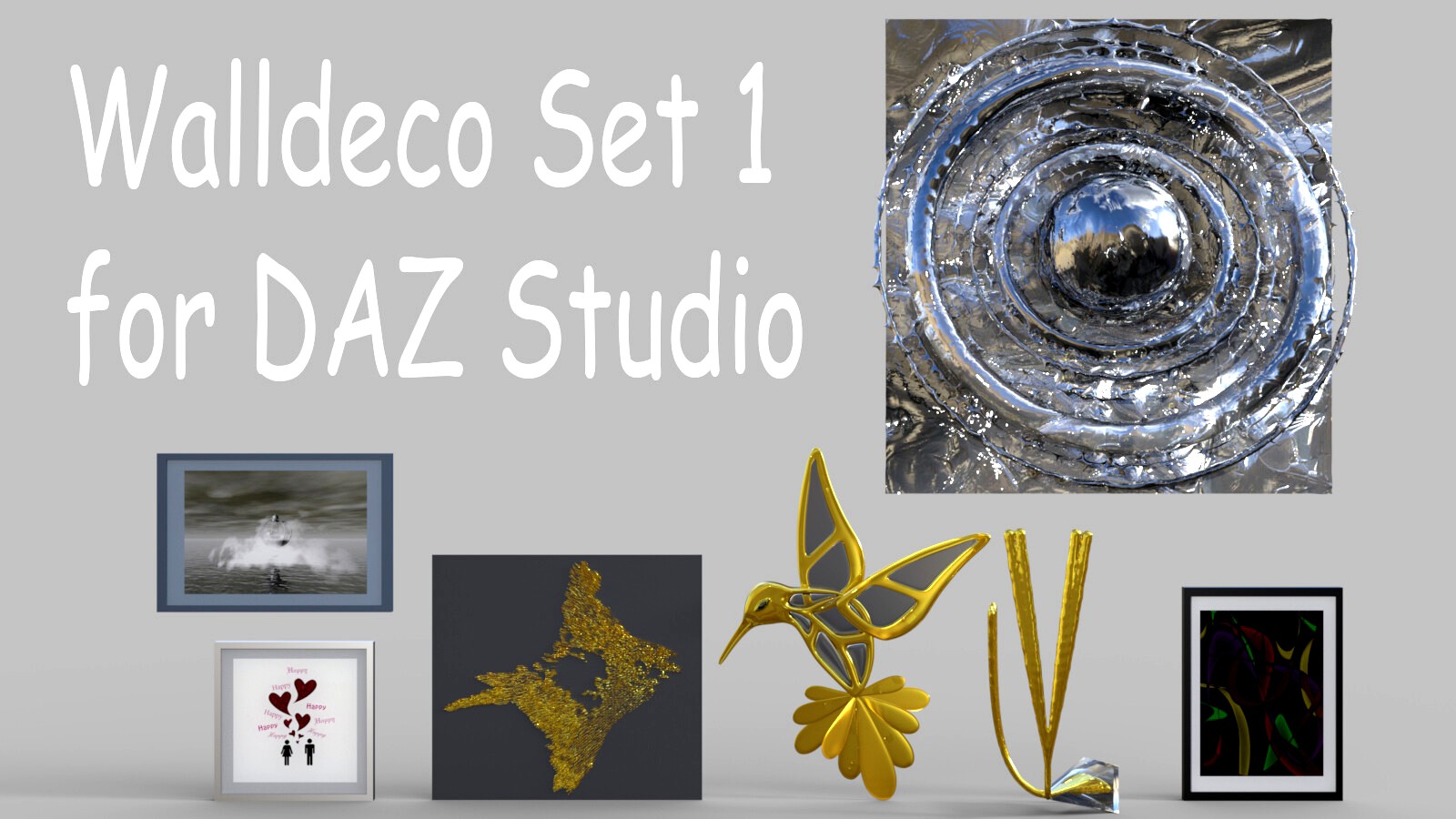 Walldeco Set 1 for DAZ Studio