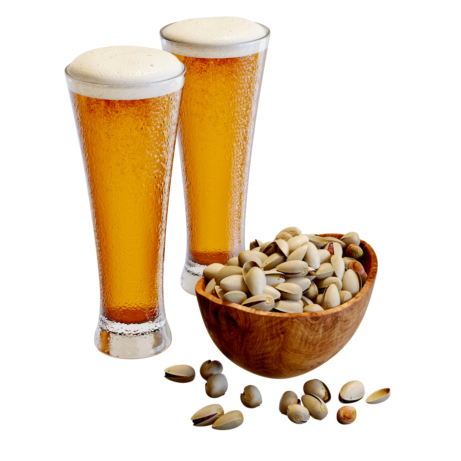 3D Model / Food Set 20 / Pistachios and Beer