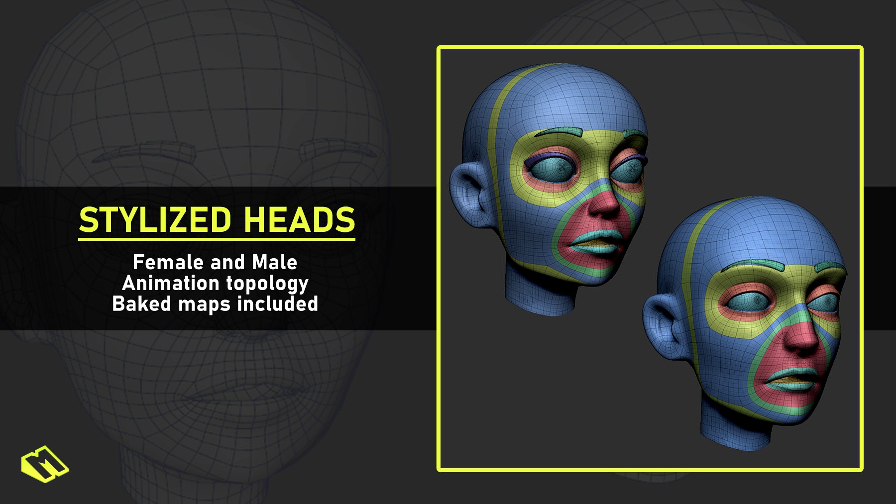 Stylized Heads Base Meshes
