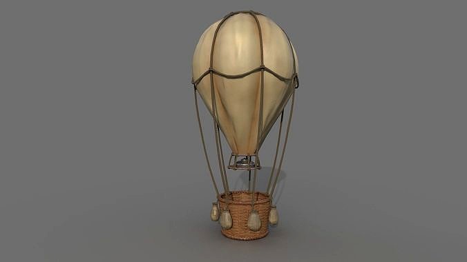 Stylized hot air balloon PBR game ready