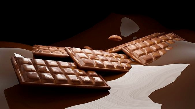 3d Model Of Chocolate In Choco Lake
