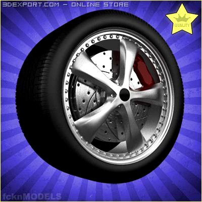 Car wheel 016 3D Model