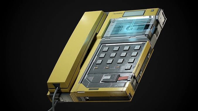 Cyberpunk Telephone Low-poly 3D model