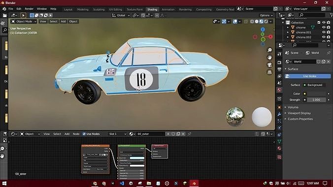 Fulvia Car Model Low Poly Car