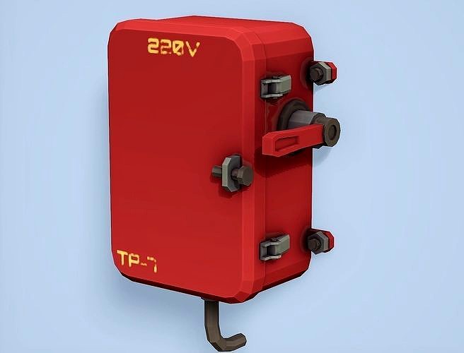 Old Electric Shield - Low Poly Mobile Ready
